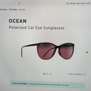 NEW Maui Jim Ocean Polarized Cat Eye Sunglasses